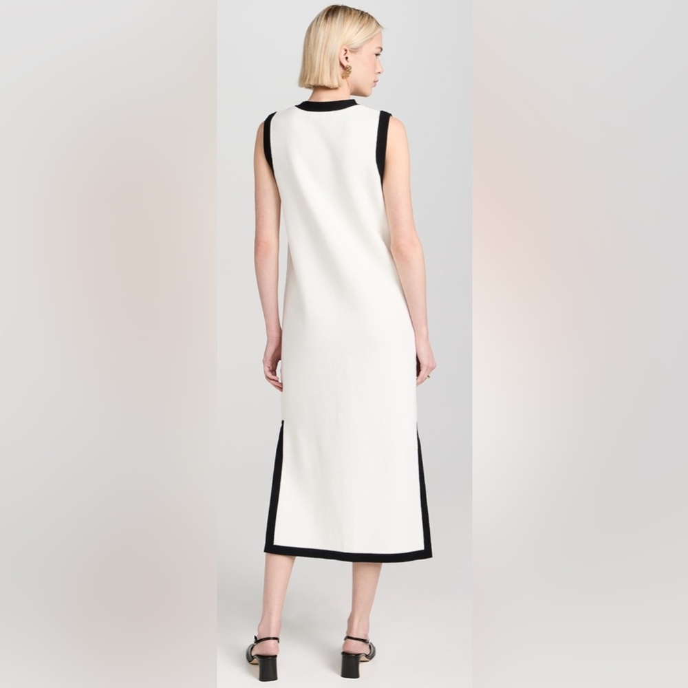 NWOT English Factory Knit Midi Dress With Ribbon Tie - Picture 2 of 9